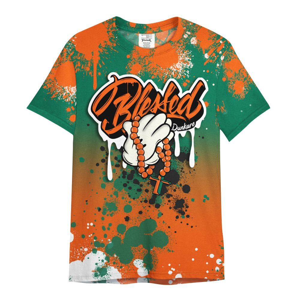 Shirt To Match SoleFly Sail Gorge Green 3s - God Blessed Ink Drip All Over Print