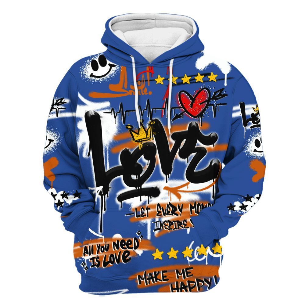 Hoodie To Match Palermo GS League - Happy Love Beats Graffiti Streetwear All Over Print