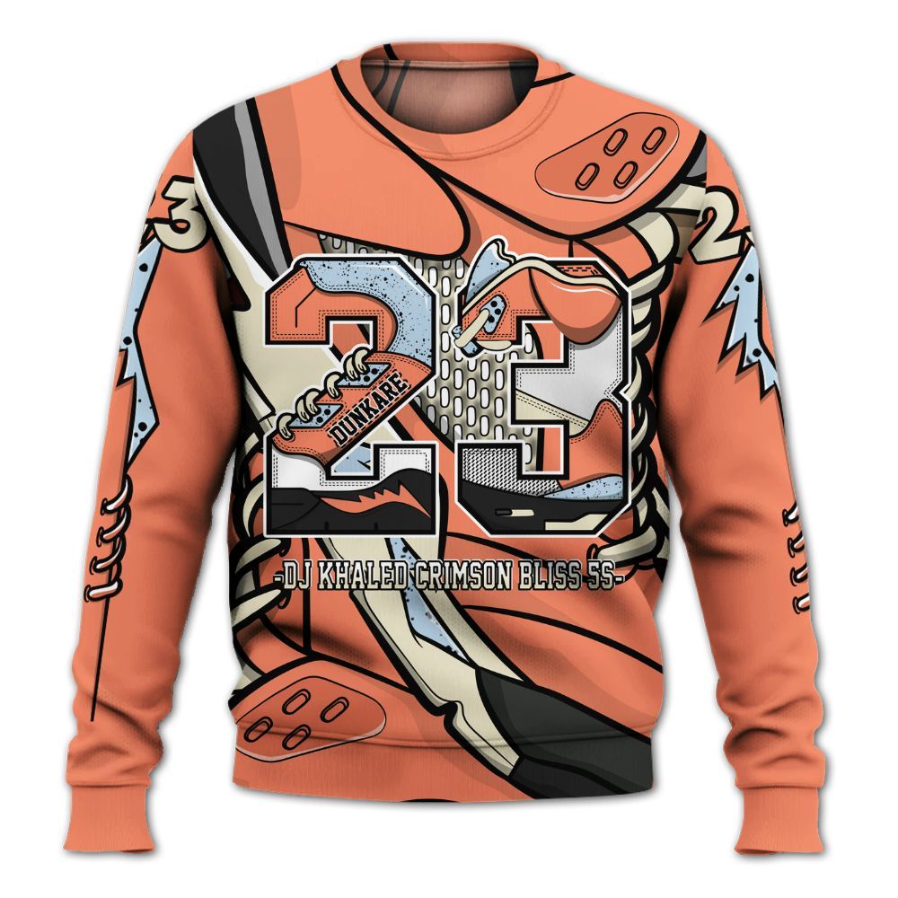 Sweatshirt To Match DJ Khaled Crimson Bliss 5s - Number 23 Style 5s All Over Print
