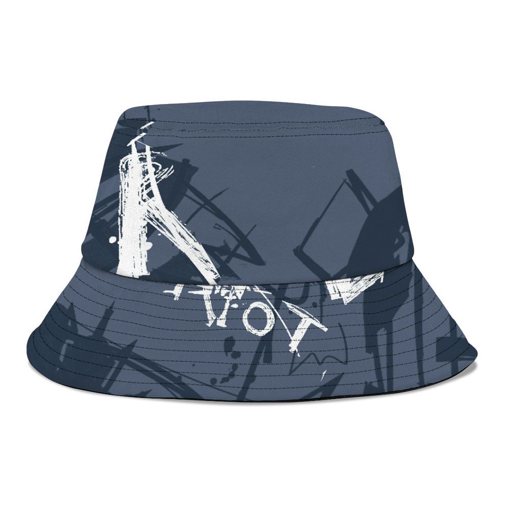 Bucket Hat To Match Low Diffused Blue 11s - False Romance Hugz Messyz Graphic