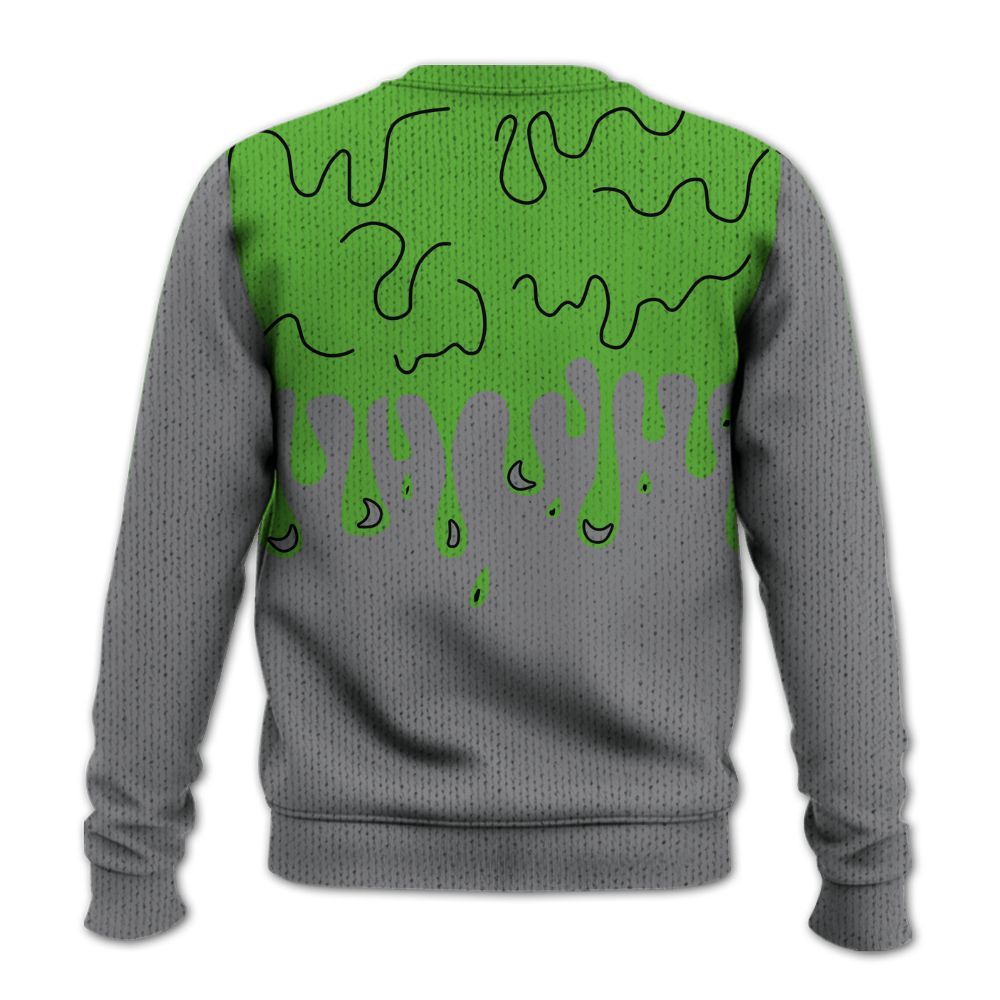 Knitted Sweater To Match Retro Green Bean 5s - Snake Trust No One Drip