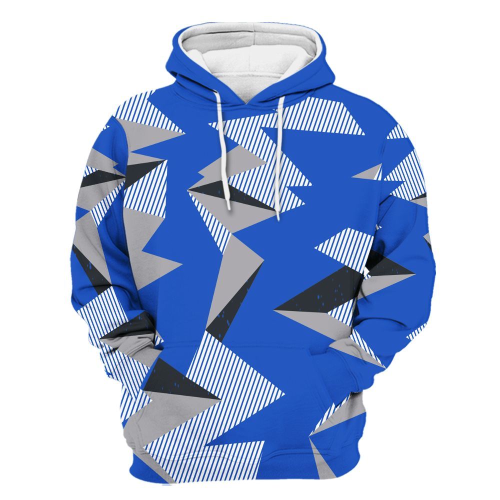 Hoodie To Match Retro Stealth 5s - Geometric Camouflage Pattern All Over Print