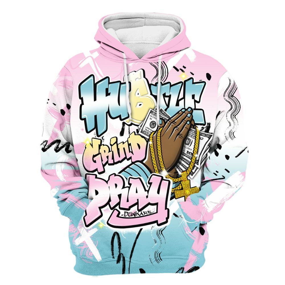 Hoodie To Match SB Dunk Low Visty - Money Hustle Grind Pray All Over Print