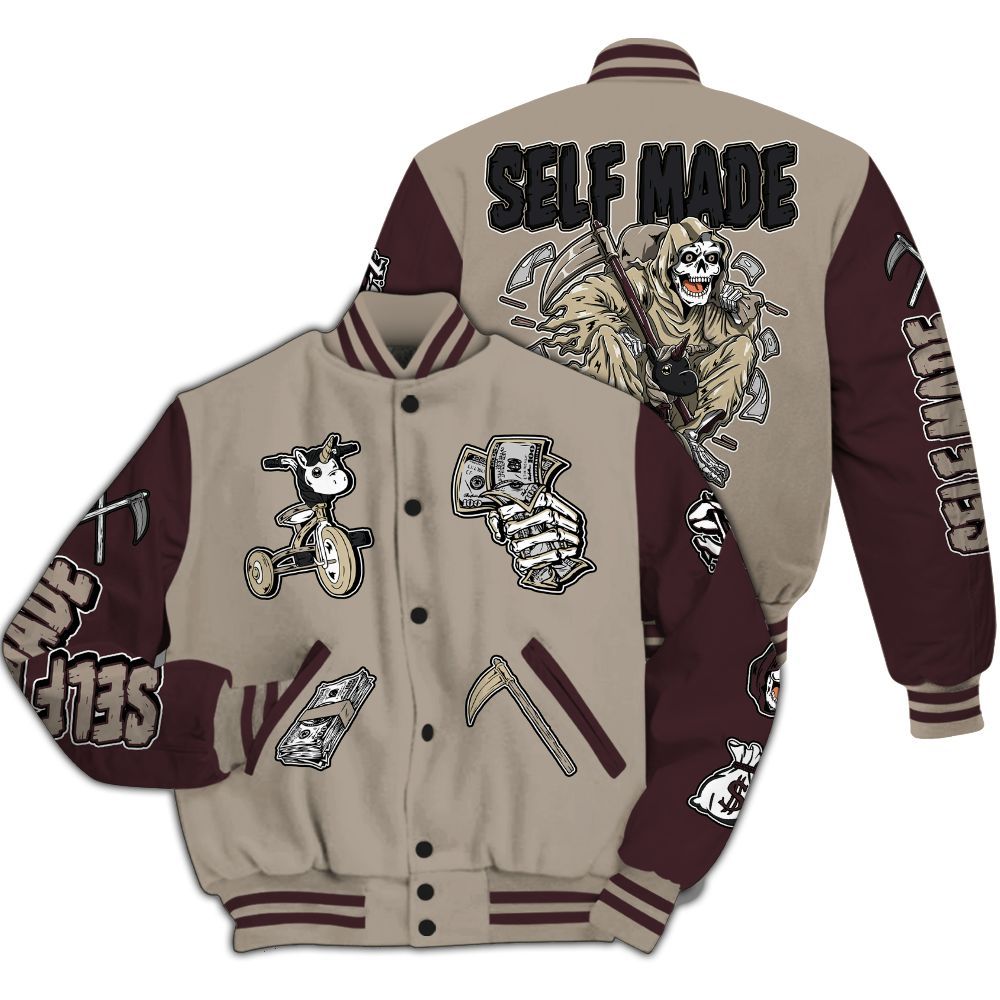 Varsity Jacket To Match AMM Retro Phantom 4s - Self Make Skeleton All Over Print