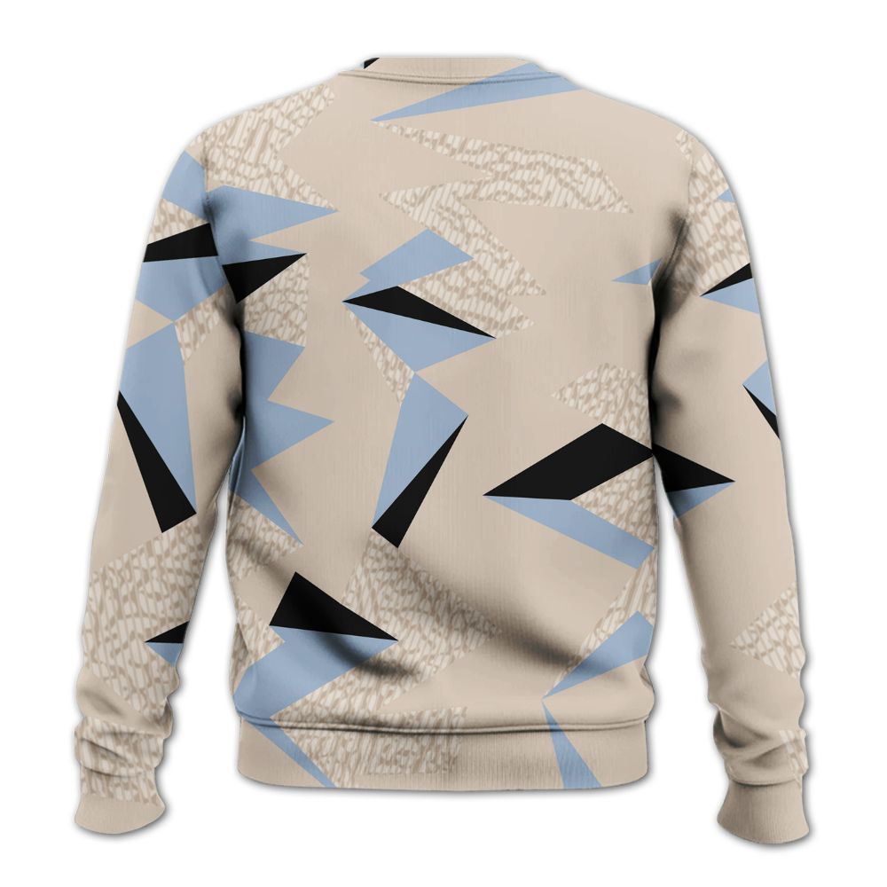 Sweatshirt To Match Desert Sand 3s - Geometric Camouflage Pattern All Over Print