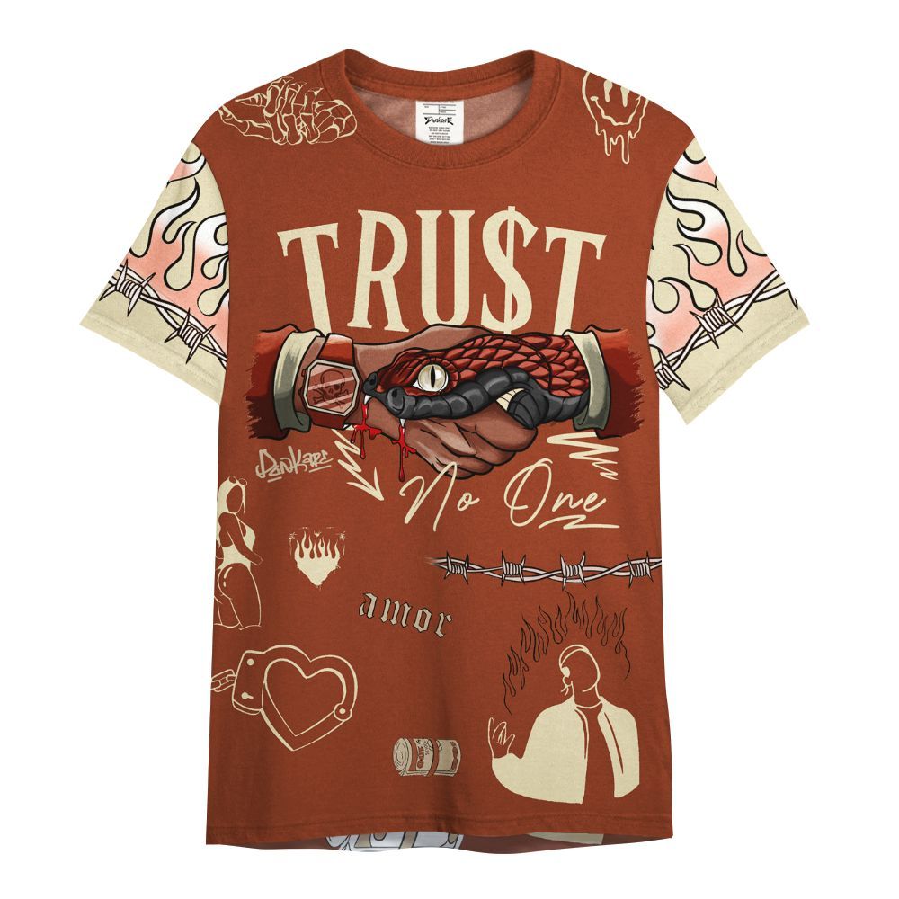 Shirt To Match Retro Eastside Golf 12s - Snake Trust No One All Over Print