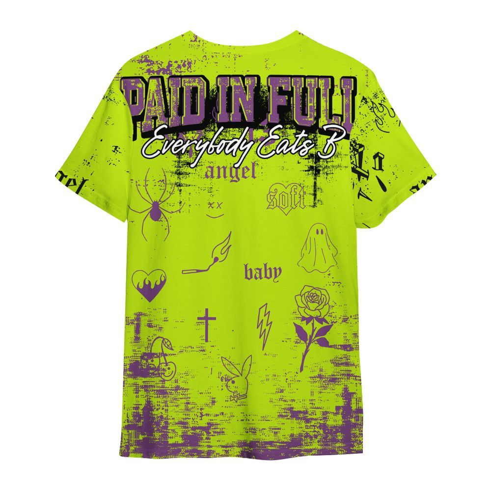 Shirt To Match GS Black Barely Volt 11s - Paid In Full Money Street Graphic All Over Print