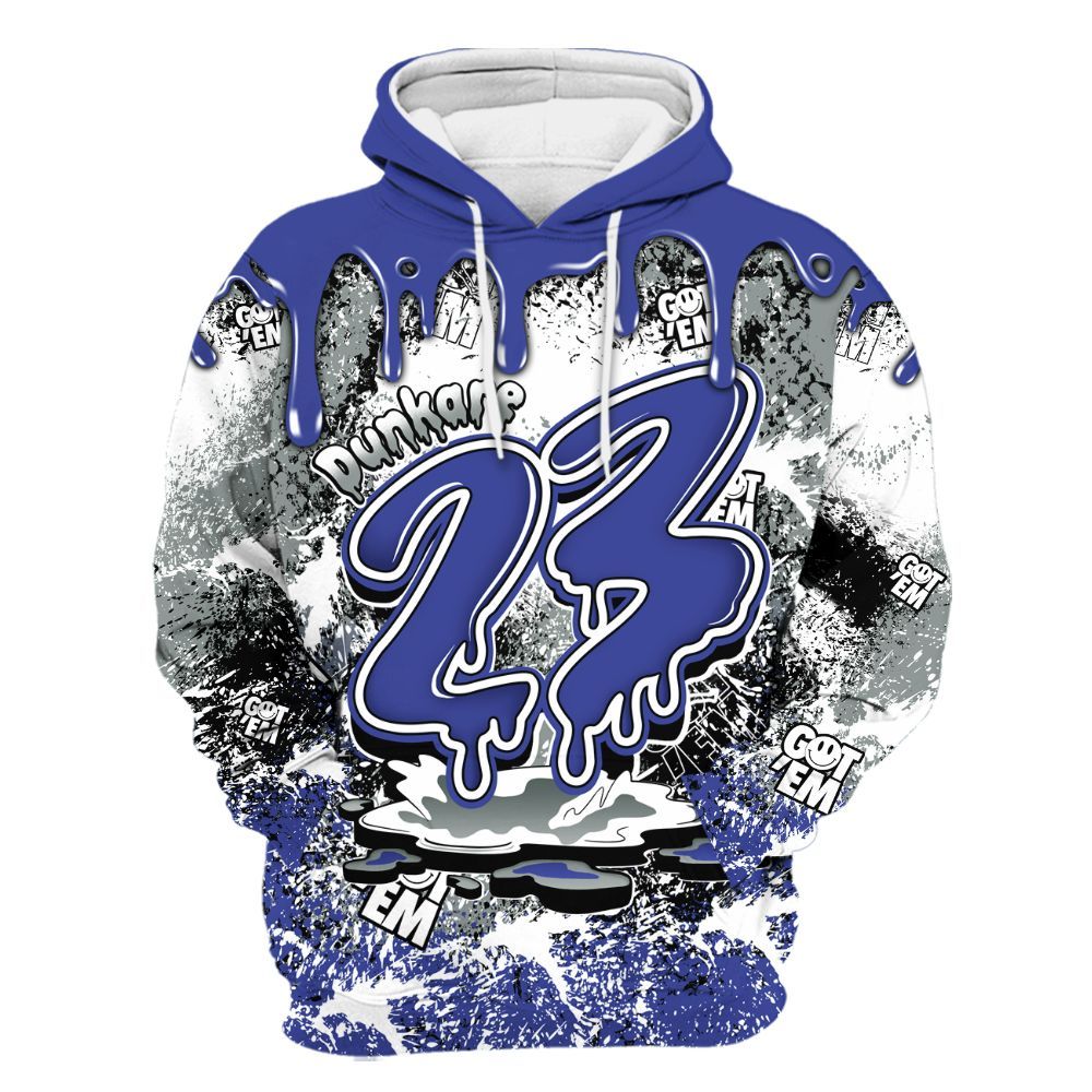 Hoodie To Match Shox TL Royal - Dripping 23 Drip All Over Print