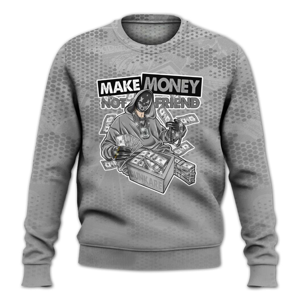 Sweatshirt To Match Black Wolf Grey 12s - Make Moneys Unique All Over Print