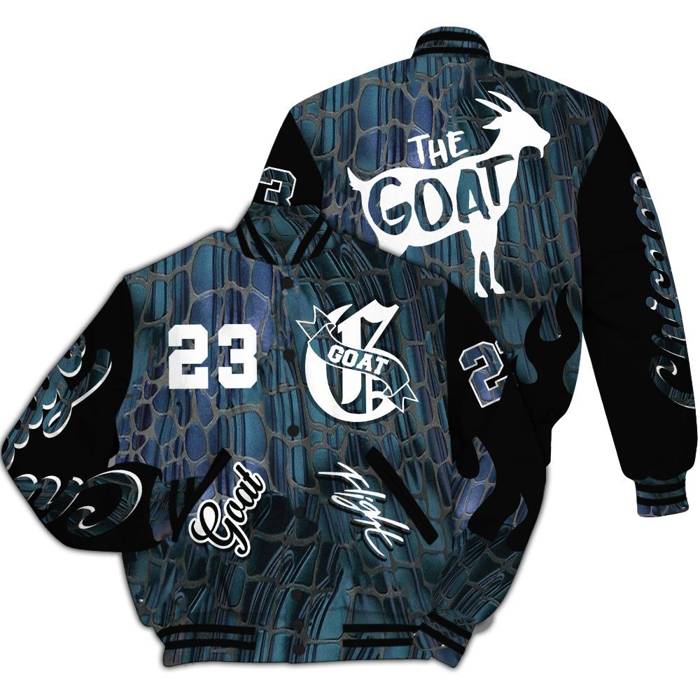 Varsity Jacket To Match Air Foamposite Kazuya Mishima - The G.O.A.T Flight Streetwear All Over Print