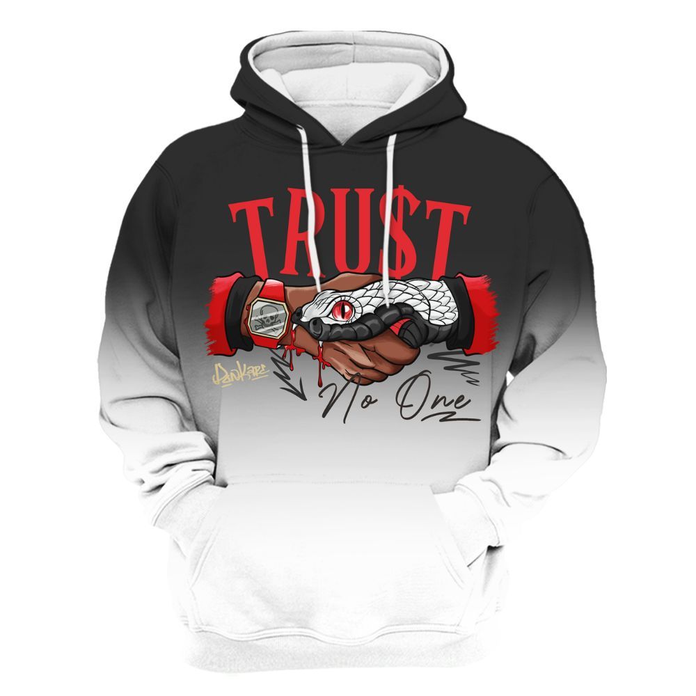Hoodie To Match Prime 93 Fire Red - Snake Trust No One Drip All Over Print
