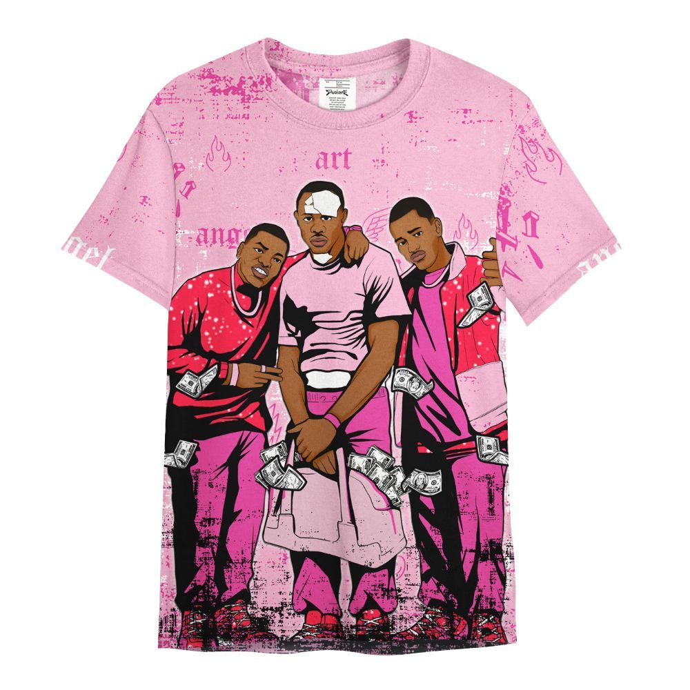Shirt To Match Retro Bubble Gum Pink 6s - Paid In Full Money All Over Print