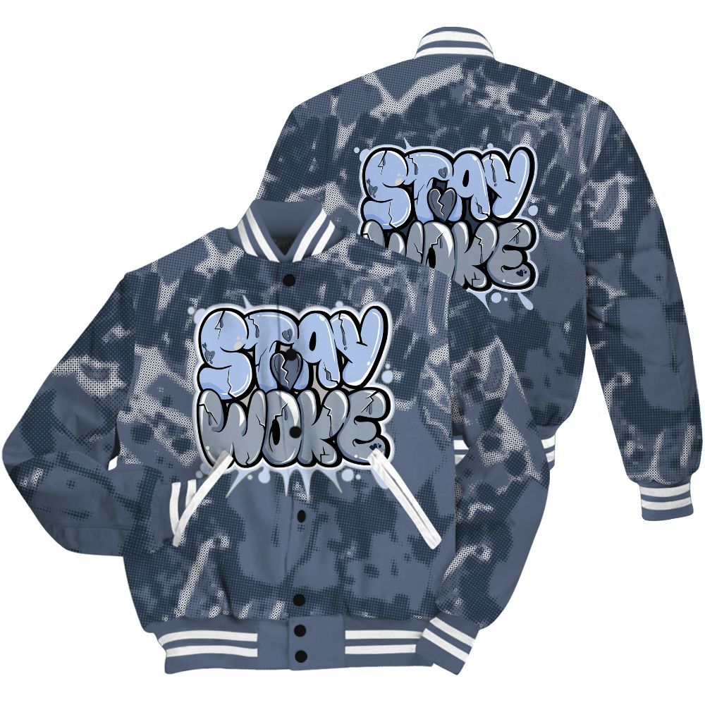 Varsity Jacket To Match Low Diffused Blue 11s Shirt - Stay And Woken Street All Over Print