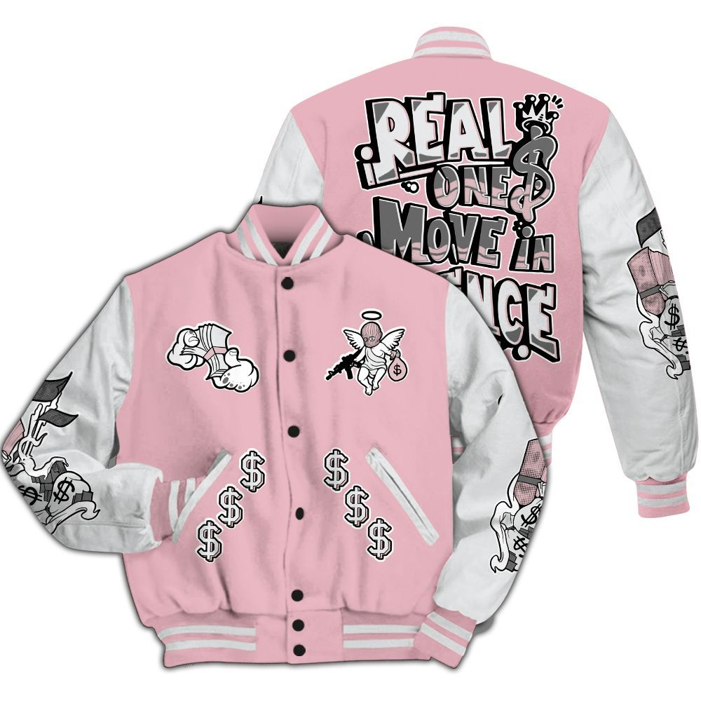 Varsity Jacket To Match Air Max DN Pink Foam - Ones Move In Silence Graphic All Over Print