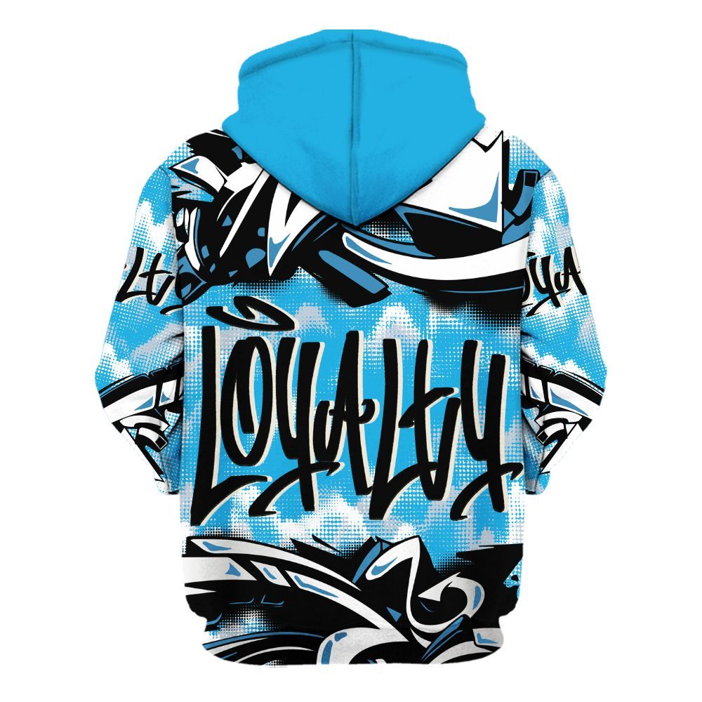 Hoodie To Match University Blue Low 2026 11s - Loyalty Out Value Graffiti All Over Print