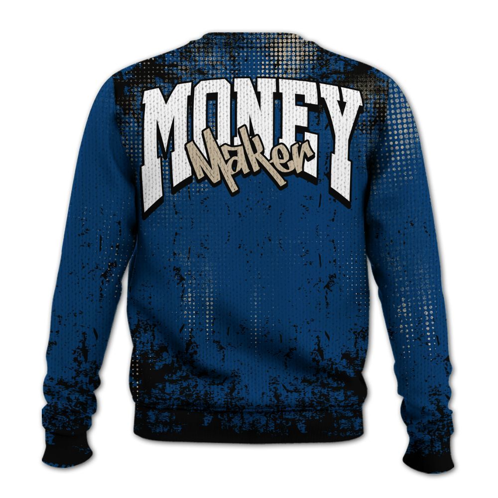 Knitted Sweater To Match Rare Air 4s - Move In Silence Money Street Retro