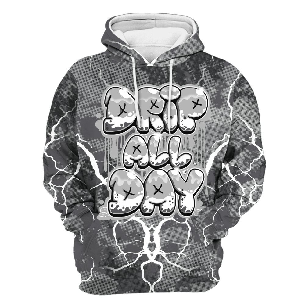 Hoodie To Match White Thunder 4s - DRIPPIN Days Graphic Halloween All Over Print