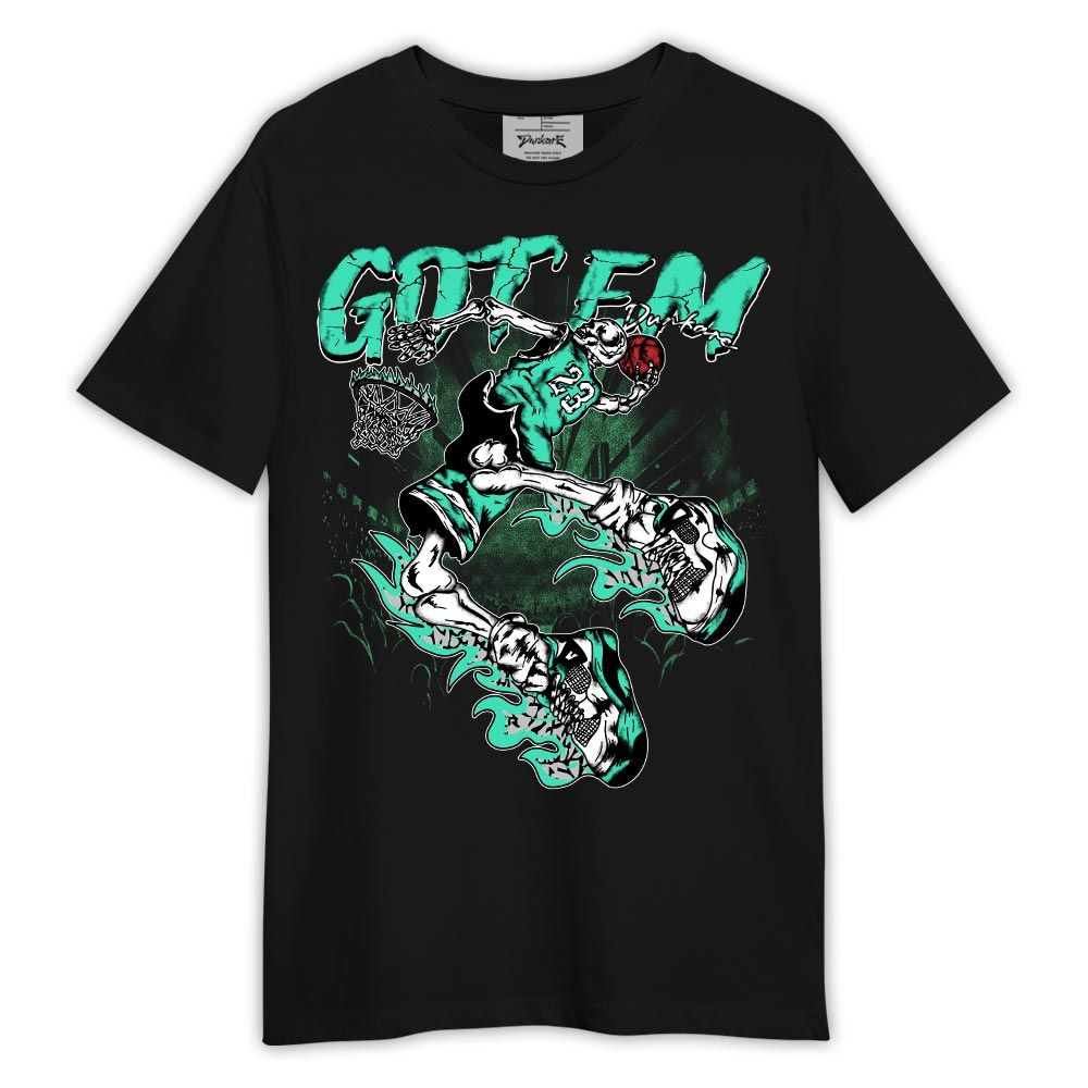 Shirt To Match Black Green Glow 3s - Got'Em 23 Basketball Shirt Outfit Green Glow 3s