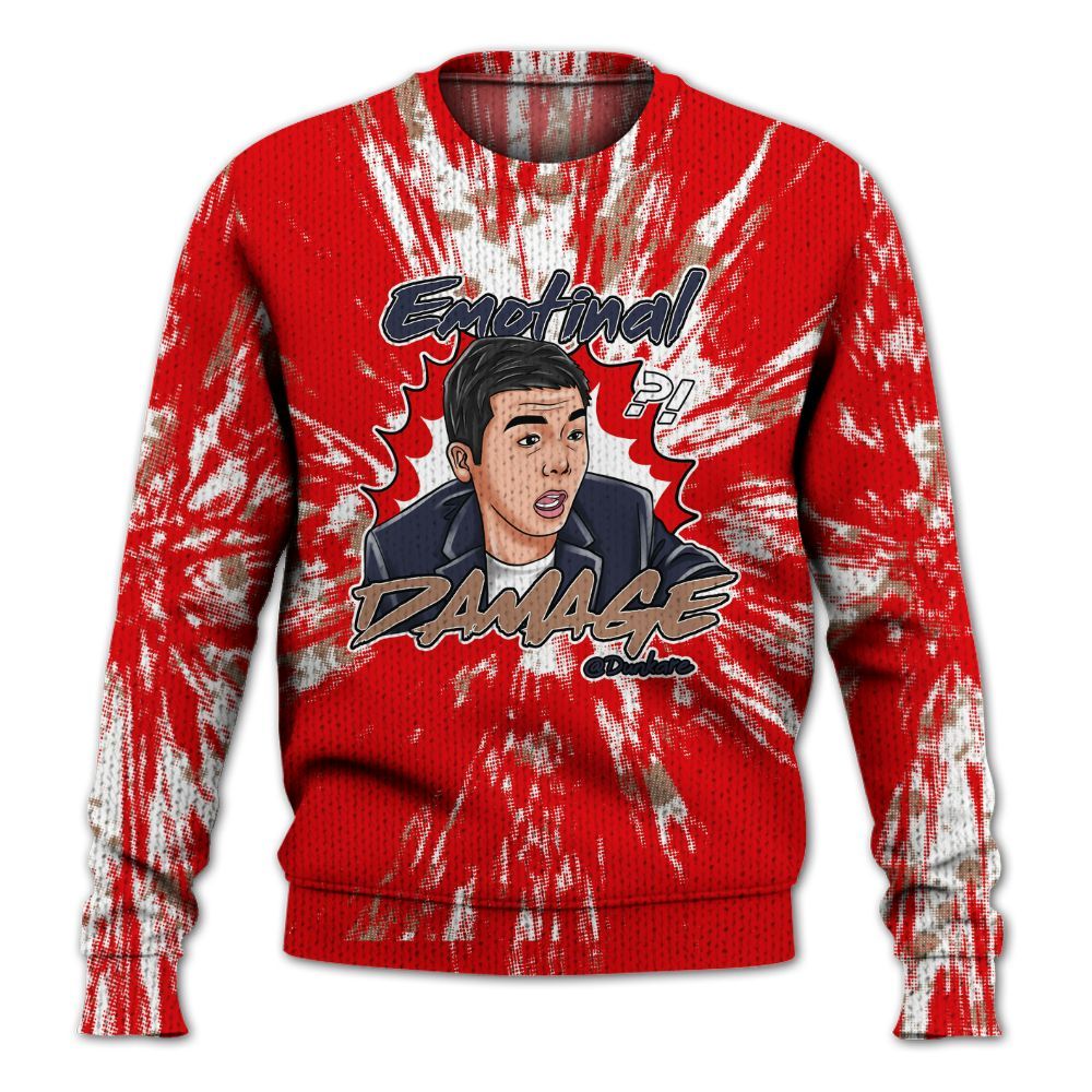 Knitted Sweater To Match Low OG Howard Bison 1s - Damaged Meme Shirt Unisex Outfit