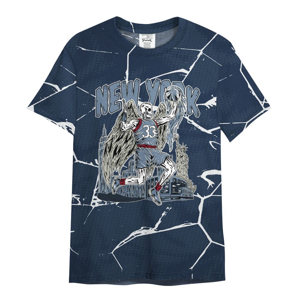 Shirt To Match Retro Olympic 6s - Ewing Era Skeleton Crack All Over Print