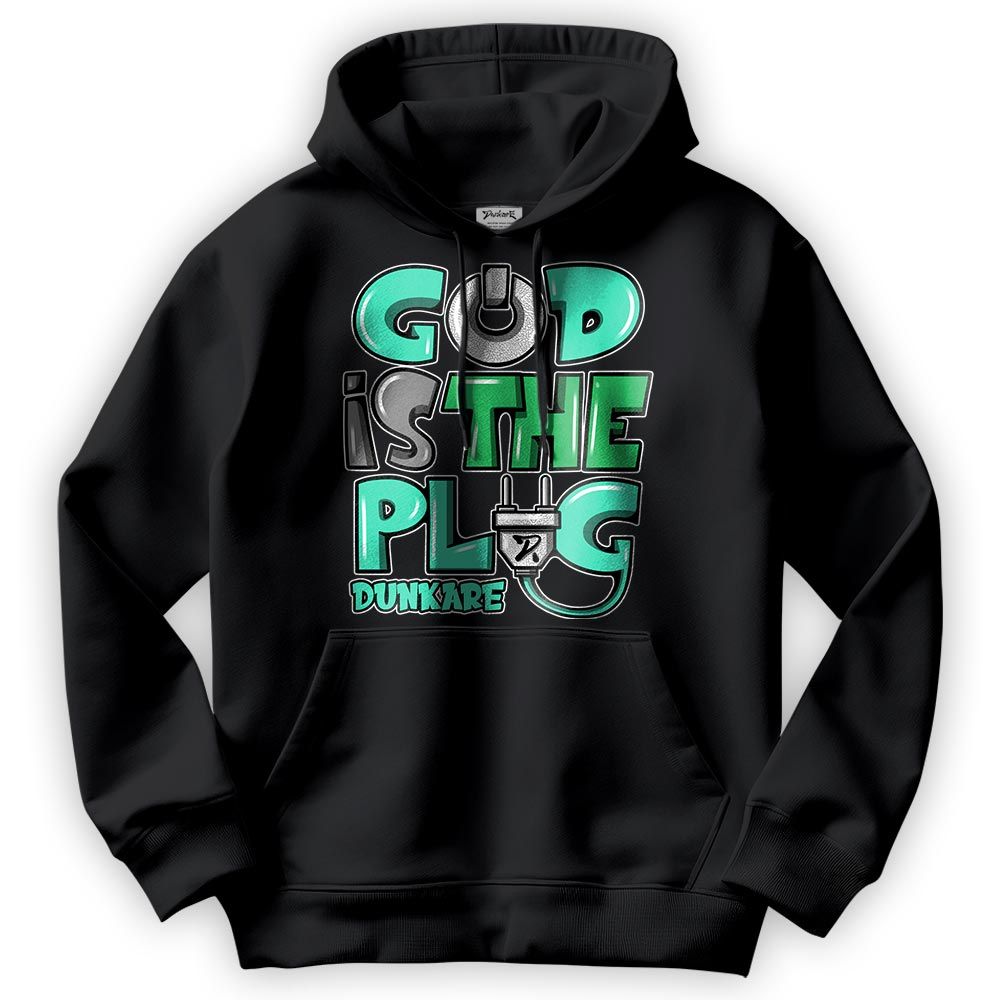 Sweatshirt To Match Black Green Glow 3s Hoodie - God Is The Power Cord Graffiti Hoodie Unisex