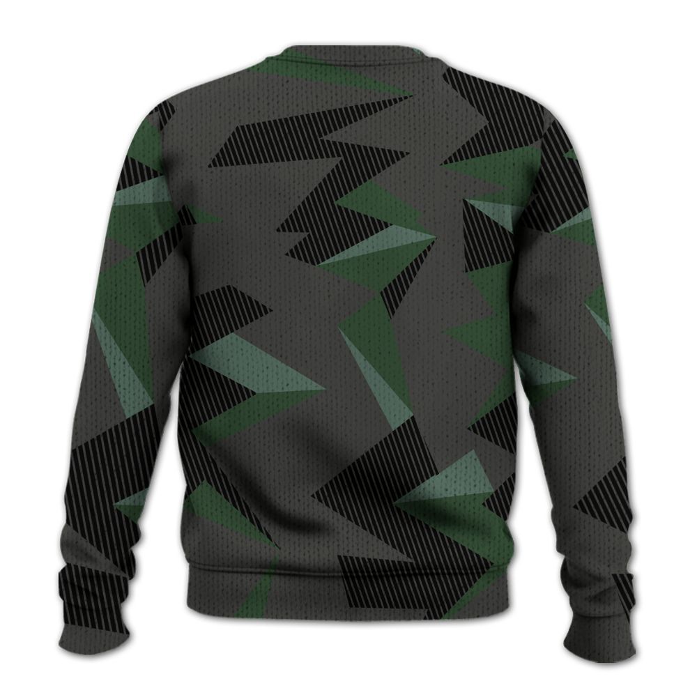 Knitted Sweater To Match Dunk Low Skateboards Black - Geometric Camouflage Pattern