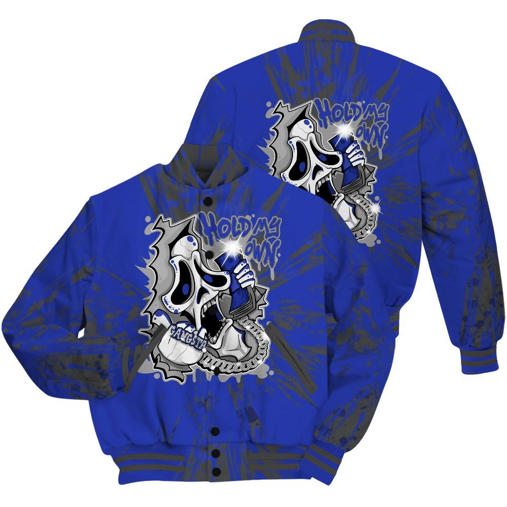 Varsity Jacket To Match Air Max Plus Black Racer Blue Shirt - Hold My Own Graphic Halloween All Over Print