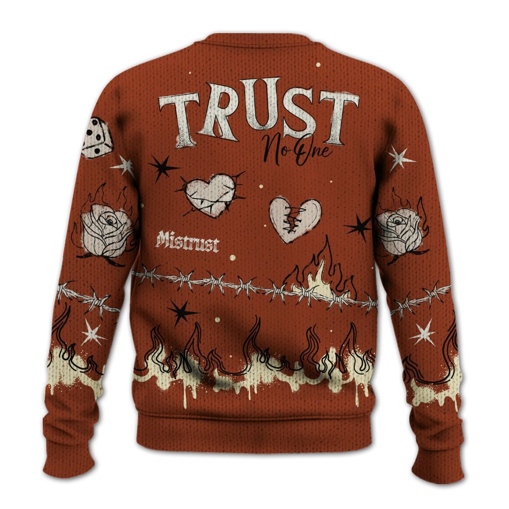 Knitted Sweater To Match Retro Eastside Golf 12s - Trust No One Snake-Bite Doodle Crayon