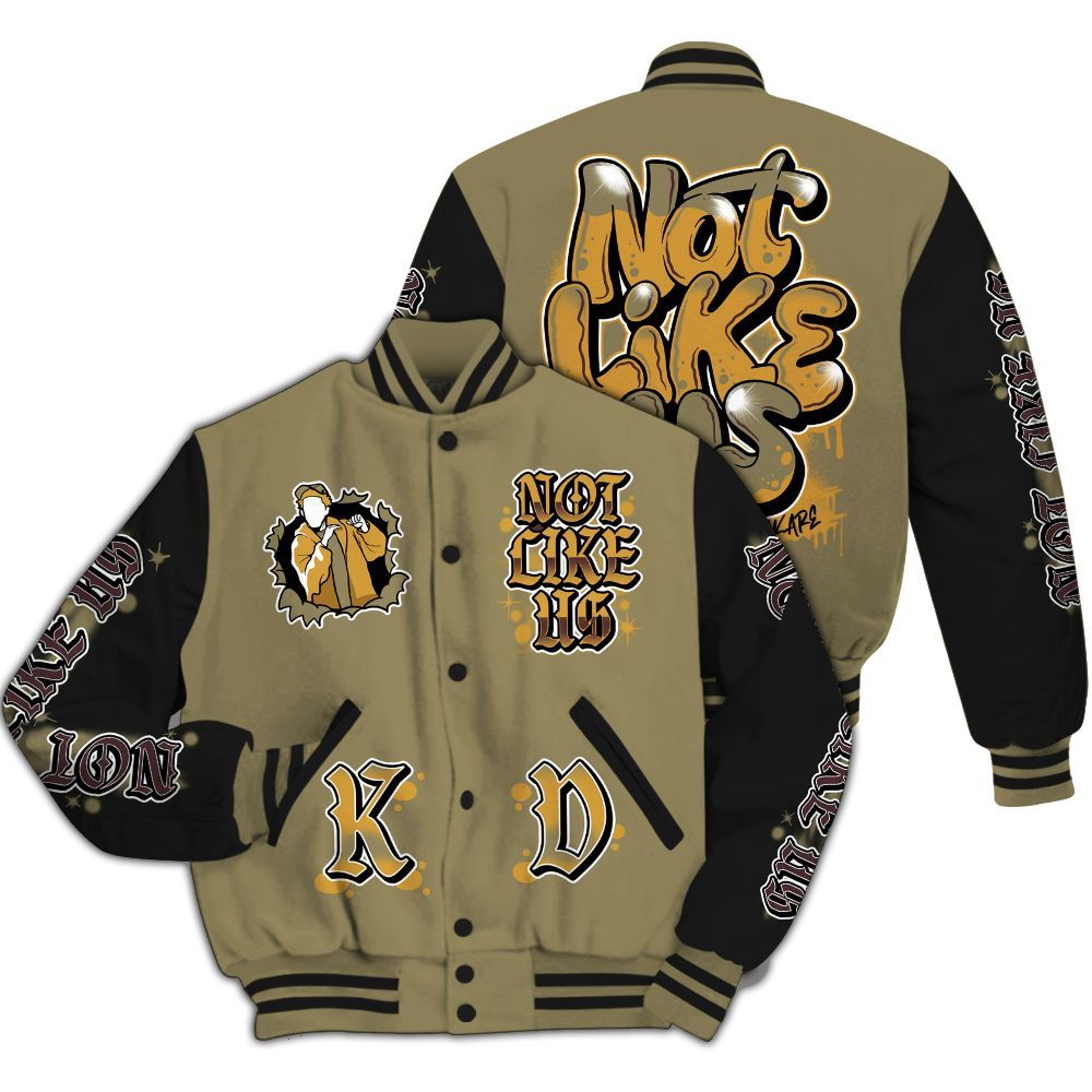 Varsity Jacket To Match Black Olive 7s - None Like Us Graphic All Over Print