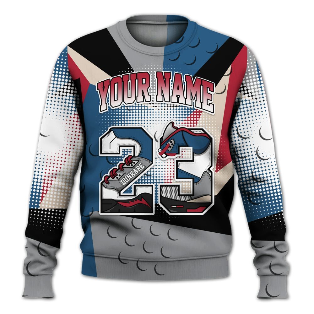 Sweatshirt To Match Rare Air 3s - Poly Custom Name Number 23 5s All Over Print
