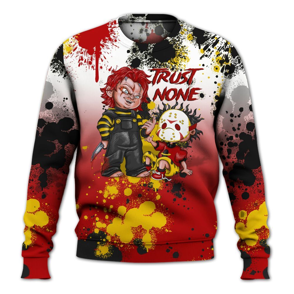 Sweatshirt To Match Low Lucky Cat 1s - Trust No One Scary All Over Print