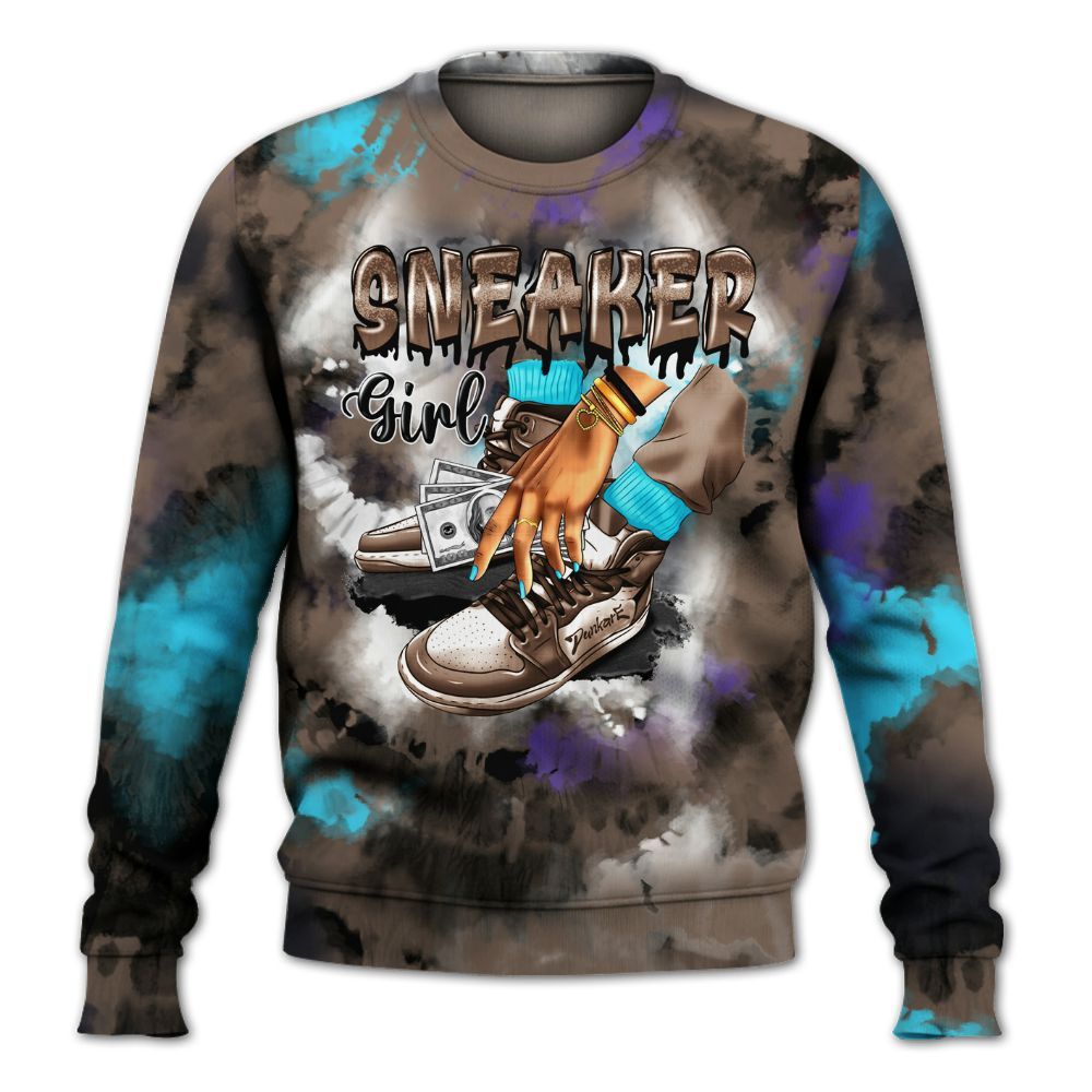 Sweatshirt To Match Olive Concord 9s - SNEAKER Girl Money Drip Tie Dye All Over Print