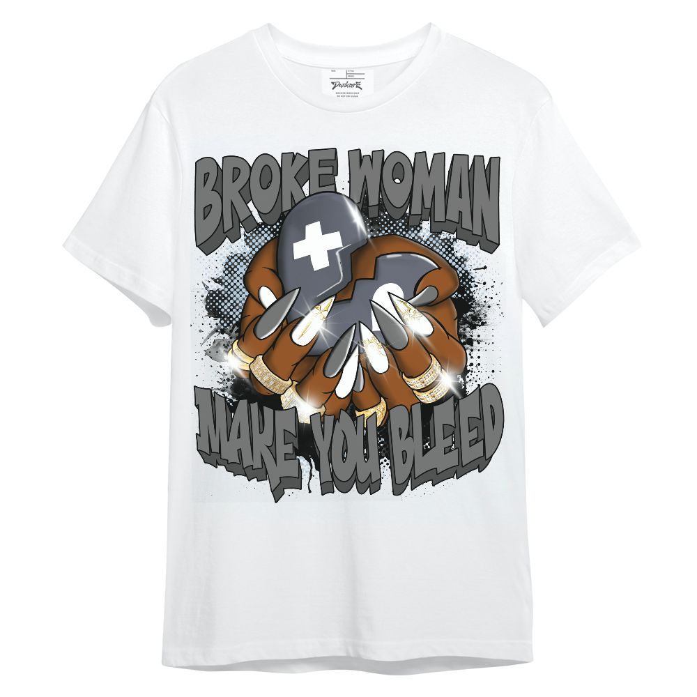 Shirt To Match Cool Grey 6s - Broke Woman Heart Retro Unisex Shirt
