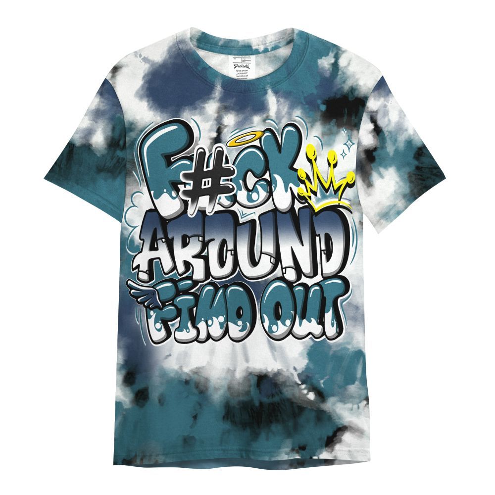 Shirt To Match Air Foamposite Kazuya Mishima - Tie Dye FK Around Find Out All Over Print
