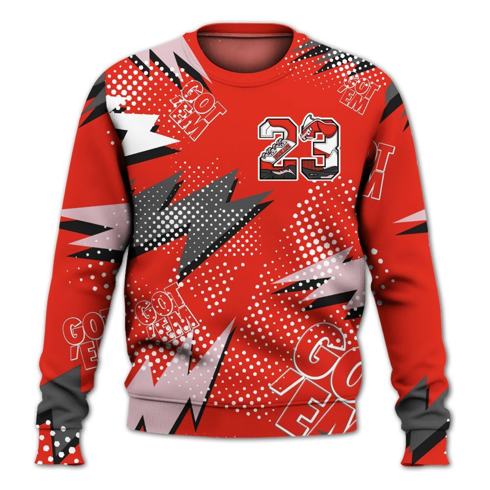 Sweatshirt To Match Air Force 1 Low GS Valentine's Day - Custom Name Number 23 5s All Over Print