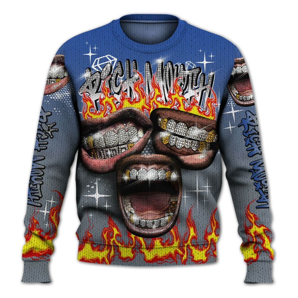 Knitted Sweater To Match RS-X GS League - Rich Mouth Fire Rap Retro 90s