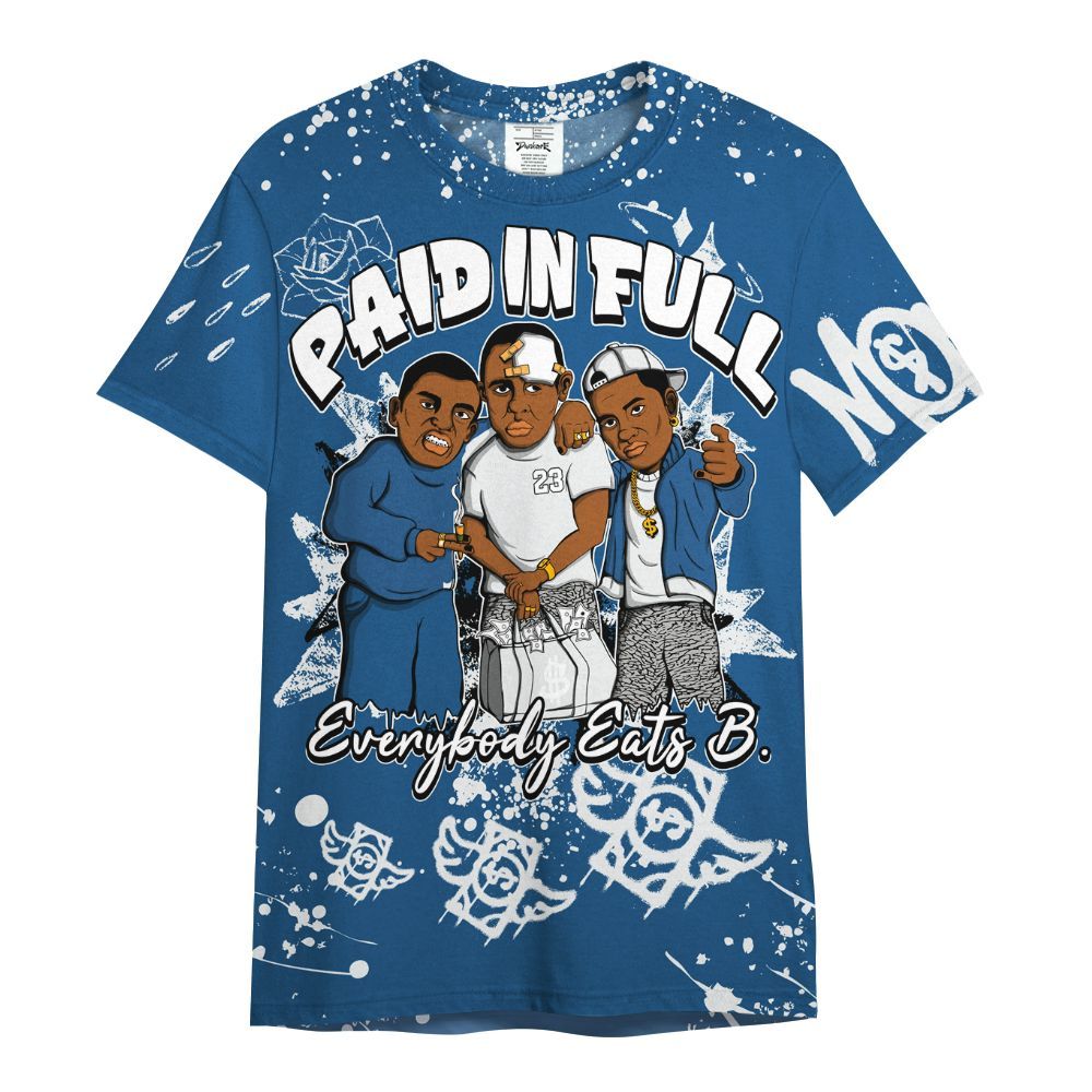 Shirt To Match Wizards 3s - Everybody Paid In Full Crayon All Over Print