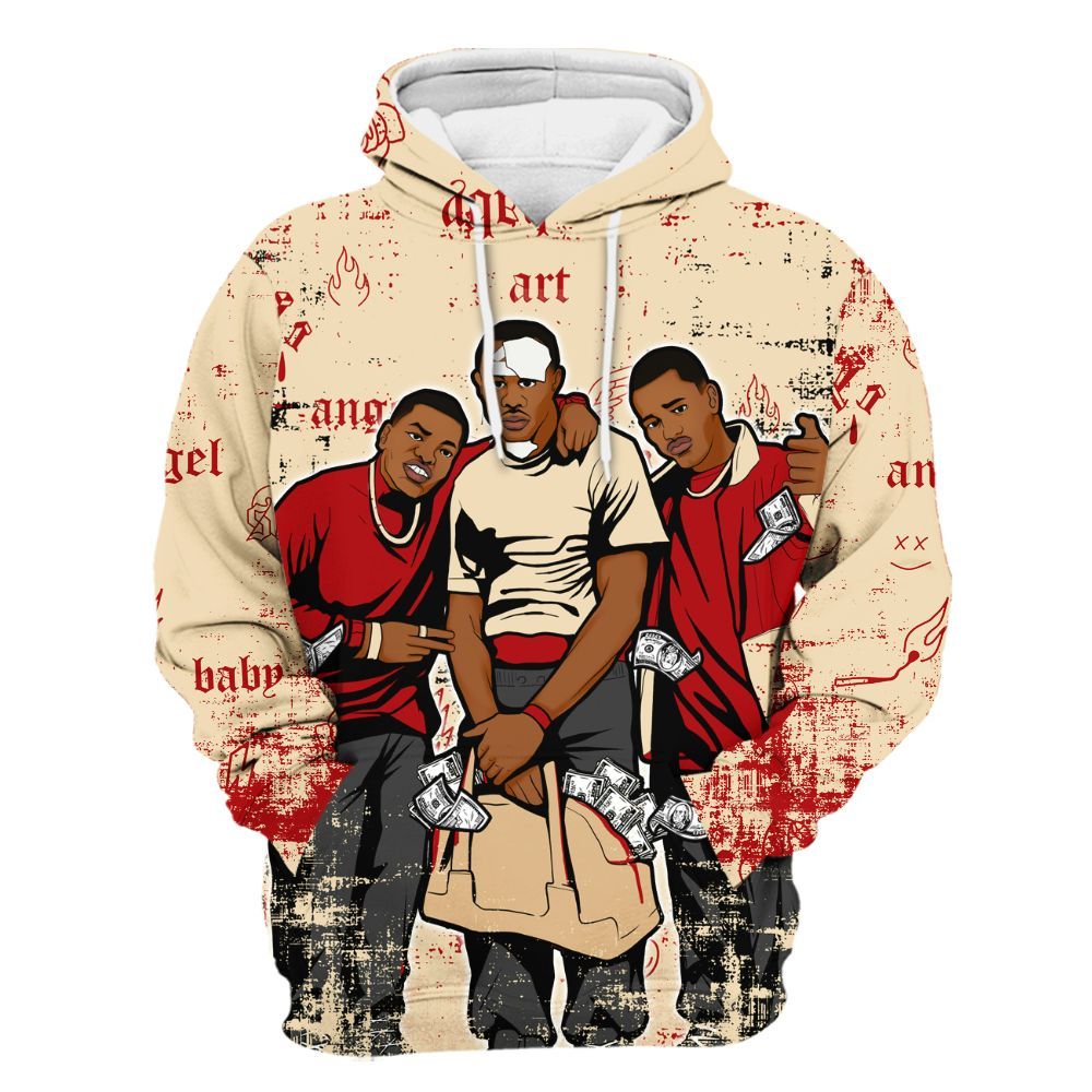 Hoodie To Match Dunk Low Strawberry Waffle - Paid In Full Money All Over Print