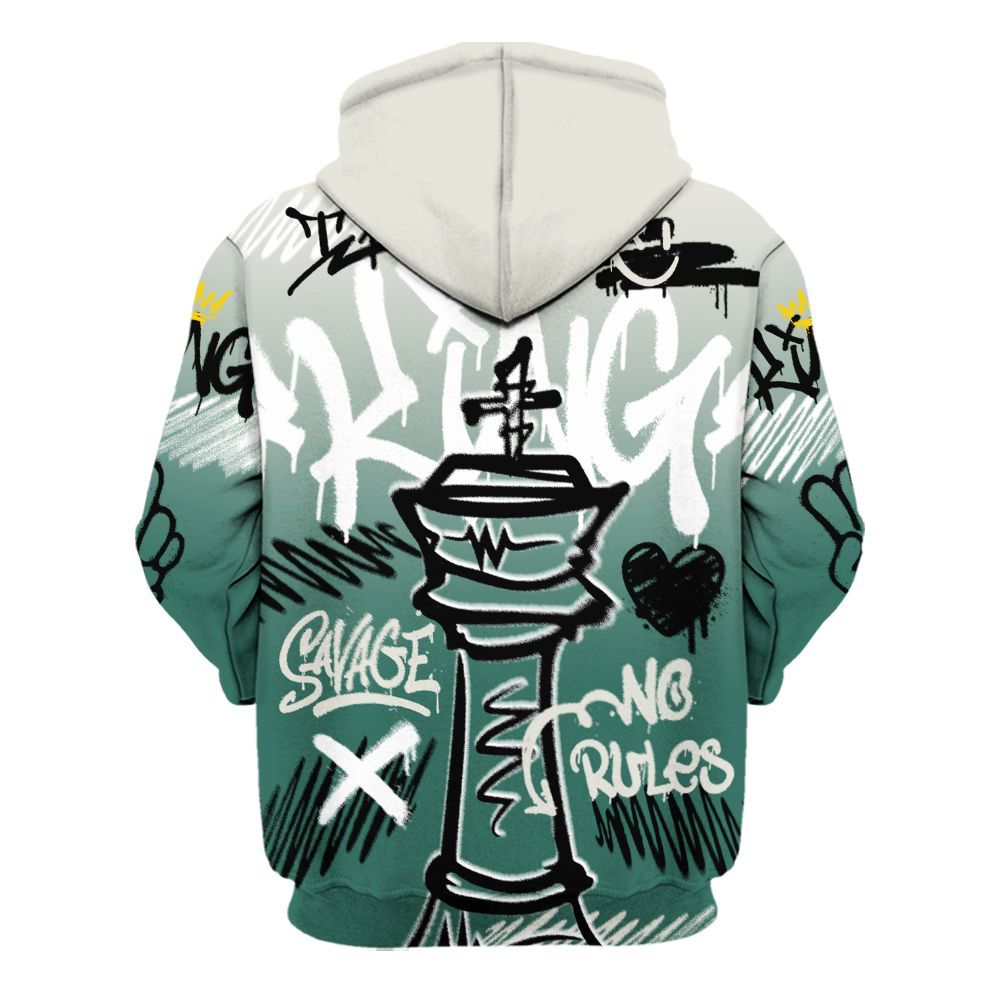 Hoodie To Match RM Oxidized Green 4s - Street King Chess Streetwear All Over Print