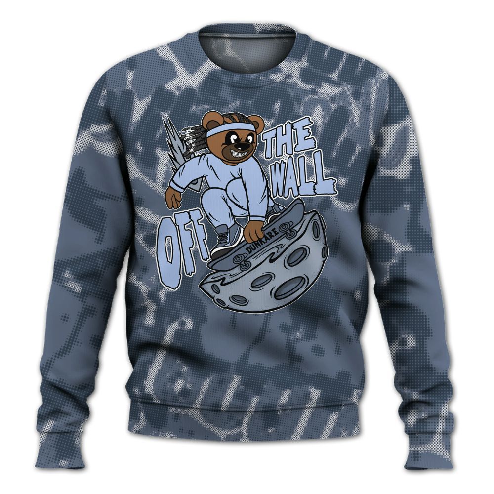 Sweatshirt To Match Low Diffused Blue 11s - Quirky Bear Street All Over Print