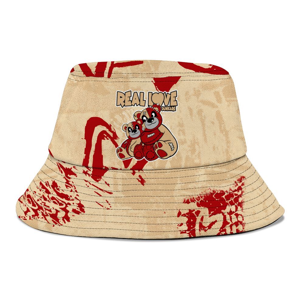 Bucket Hat To Match Dunk Low Strawberry Waffle - Sincere Fondness Bear Graphic