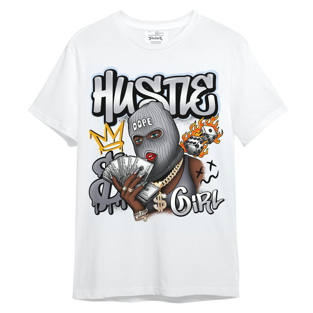 Shirt To Match Low Cement Grey 11s - Money Hustles Girl Streetwear Unisex Shirt