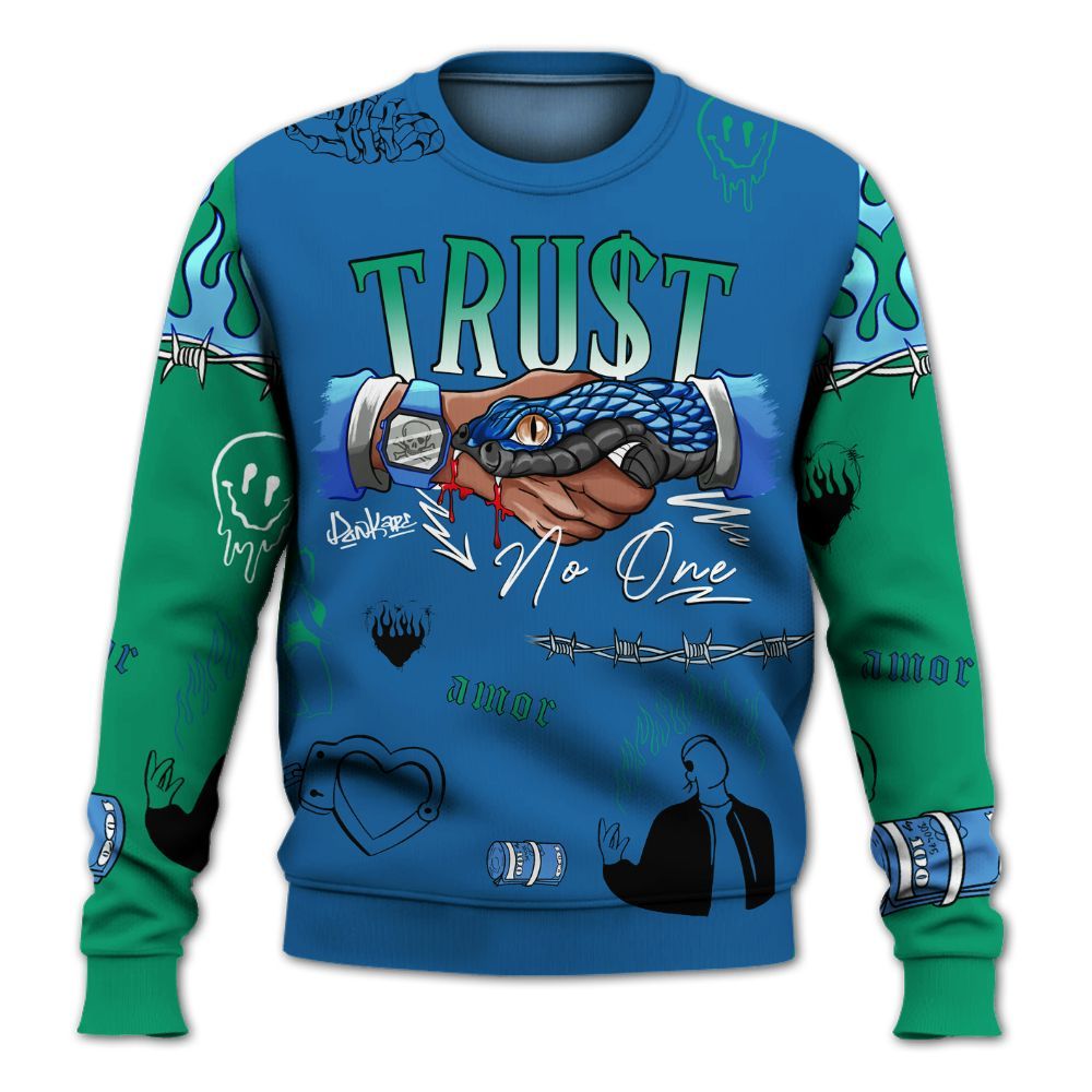 Sweatshirt To Match 95 Big Bubble Slate - Snake Trust No One All Over Print