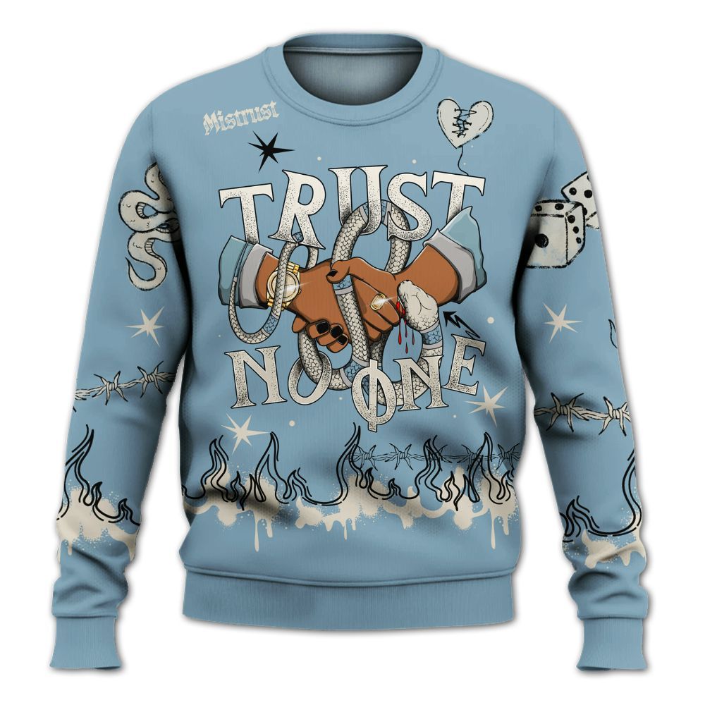 Sweatshirt To Match Retro SoleFly 13s - Trust No One Snake-Bite Doodle Crayon All Over Print