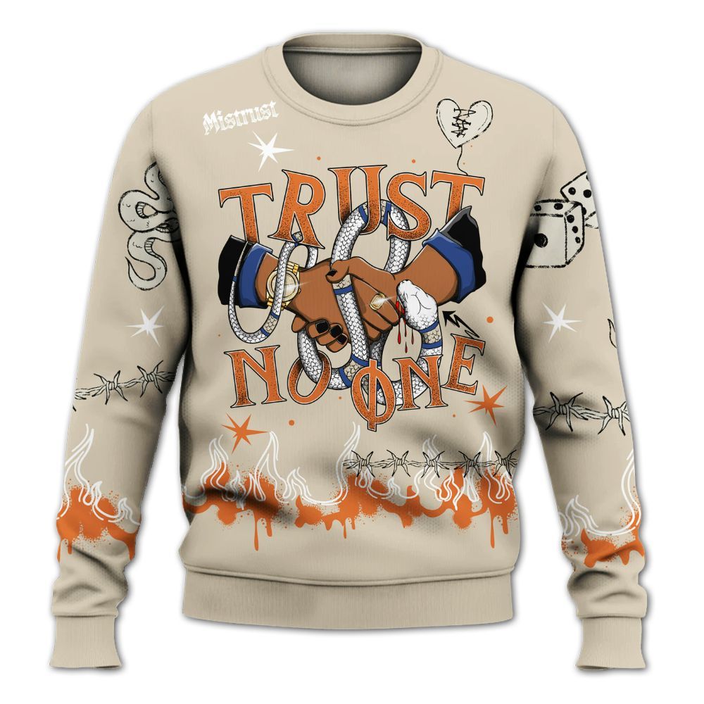 Sweatshirt To Match Air Max 90 Rattan Birch - Trust No One Snake-Bite Doodle Crayon All Over Print