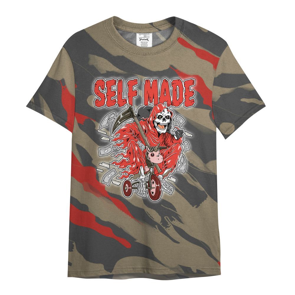 Shirt To Match Olive 9s - Self Make Skeleton Colored All Over Print