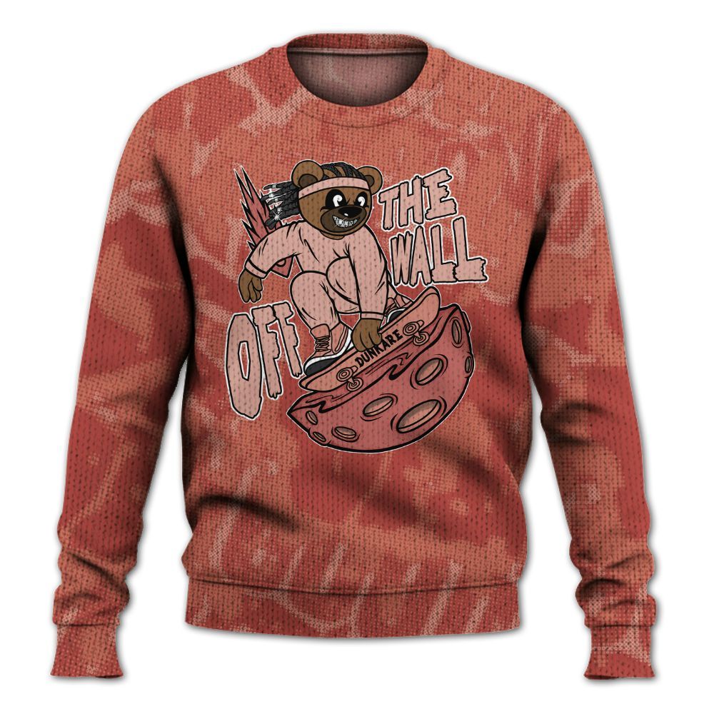 Knitted Sweater To Match Dune Red 13s - Quirky Bear Street