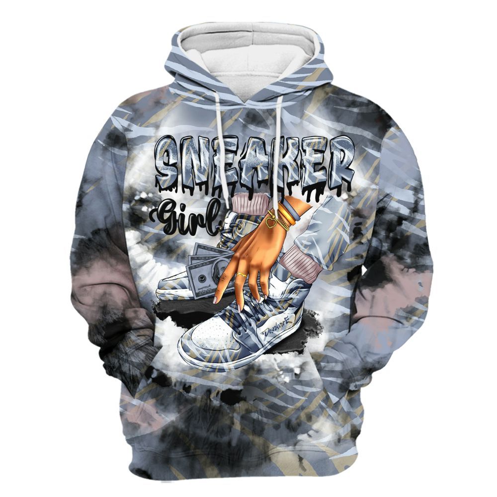 Hoodie To Match Ja 2 Induction - SNEAKER Girl Money Drip Tie Dye All Over Print