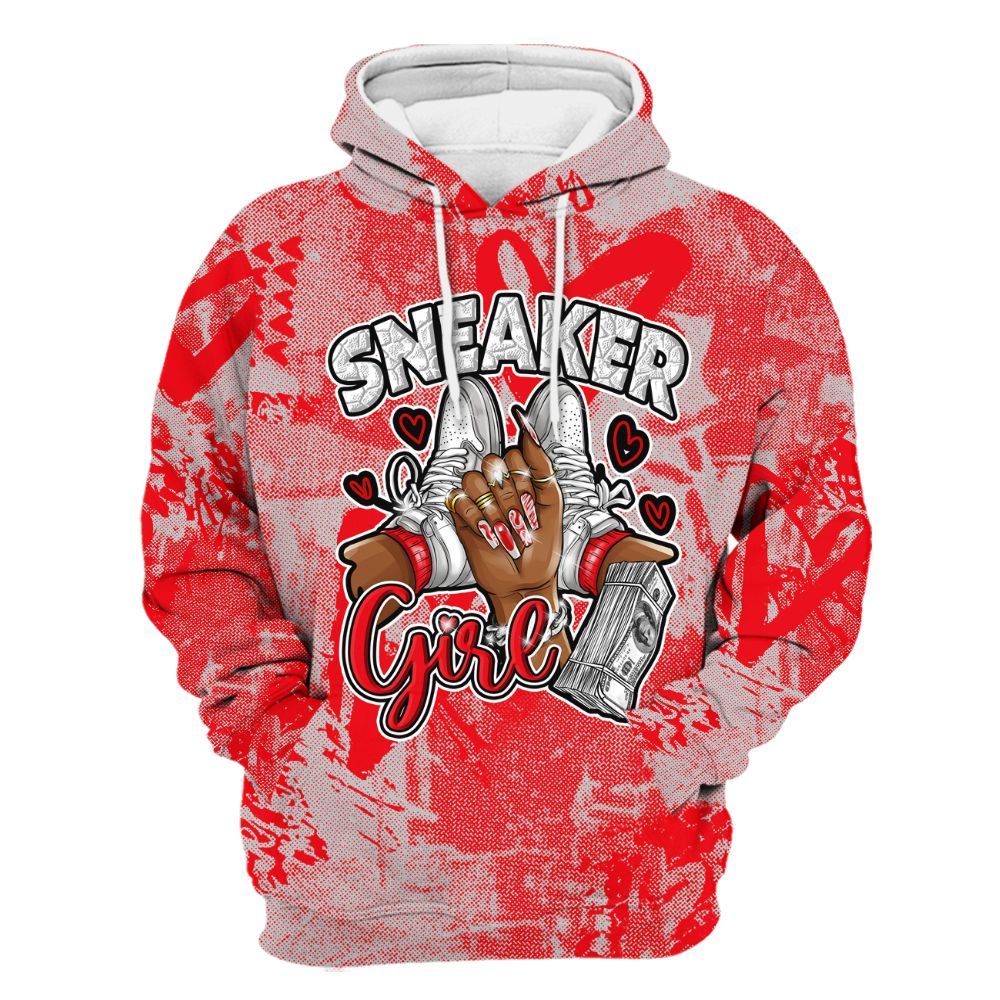 Hoodie To Match Air Max 1 Low Poly - Sneakerz Girlz Heart Grunge All Over Print