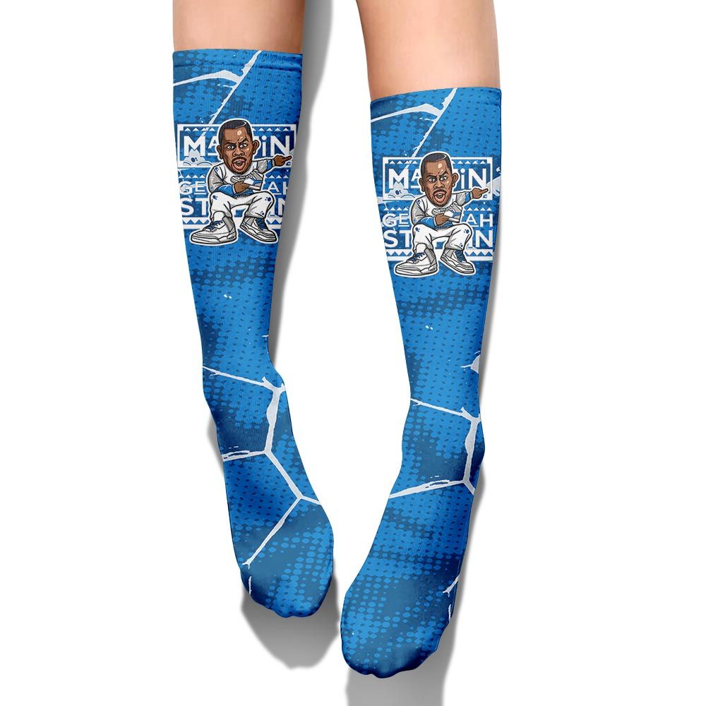 Sock To Match Military Blue 4s - Get Tag Sneakers Steppin' Graphic
